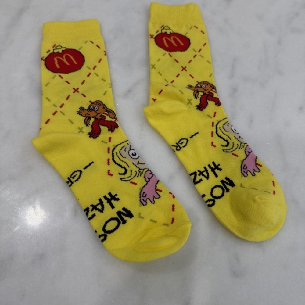 McDonald's Yellow Grinch sock